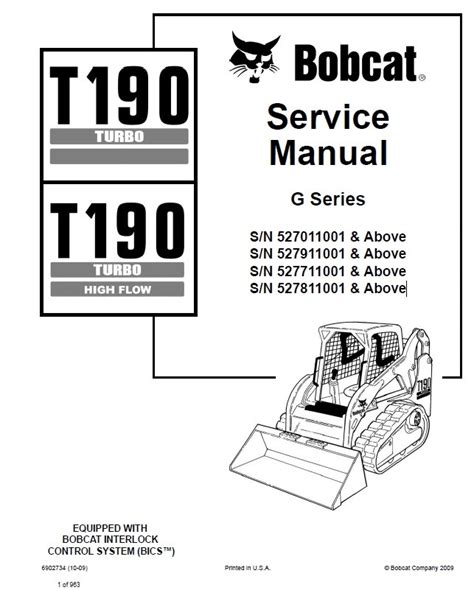 bobcat t190 service manual